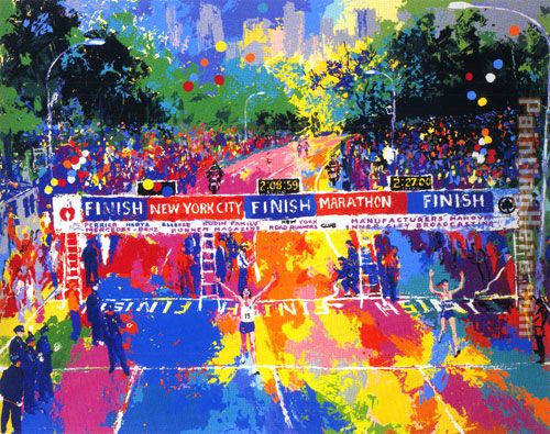 Classic Marathon Finish painting - Leroy Neiman Classic Marathon Finish art painting